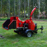 MechMaxx 25hp 750cc Twin Cylinder ZONSEN Petrol Engine 7" Hydraulic Feeding Wood Chipper,  DCH7