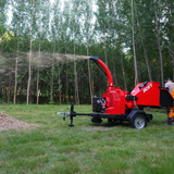 MechMaxx 25hp 750cc Twin Cylinder ZONSEN Petrol Engine 7" Hydraulic Feeding Wood Chipper,  DCH7