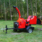 MechMaxx 25hp 750cc Twin Cylinder ZONSEN Petrol Engine 7" Hydraulic Feeding Wood Chipper,  DCH7