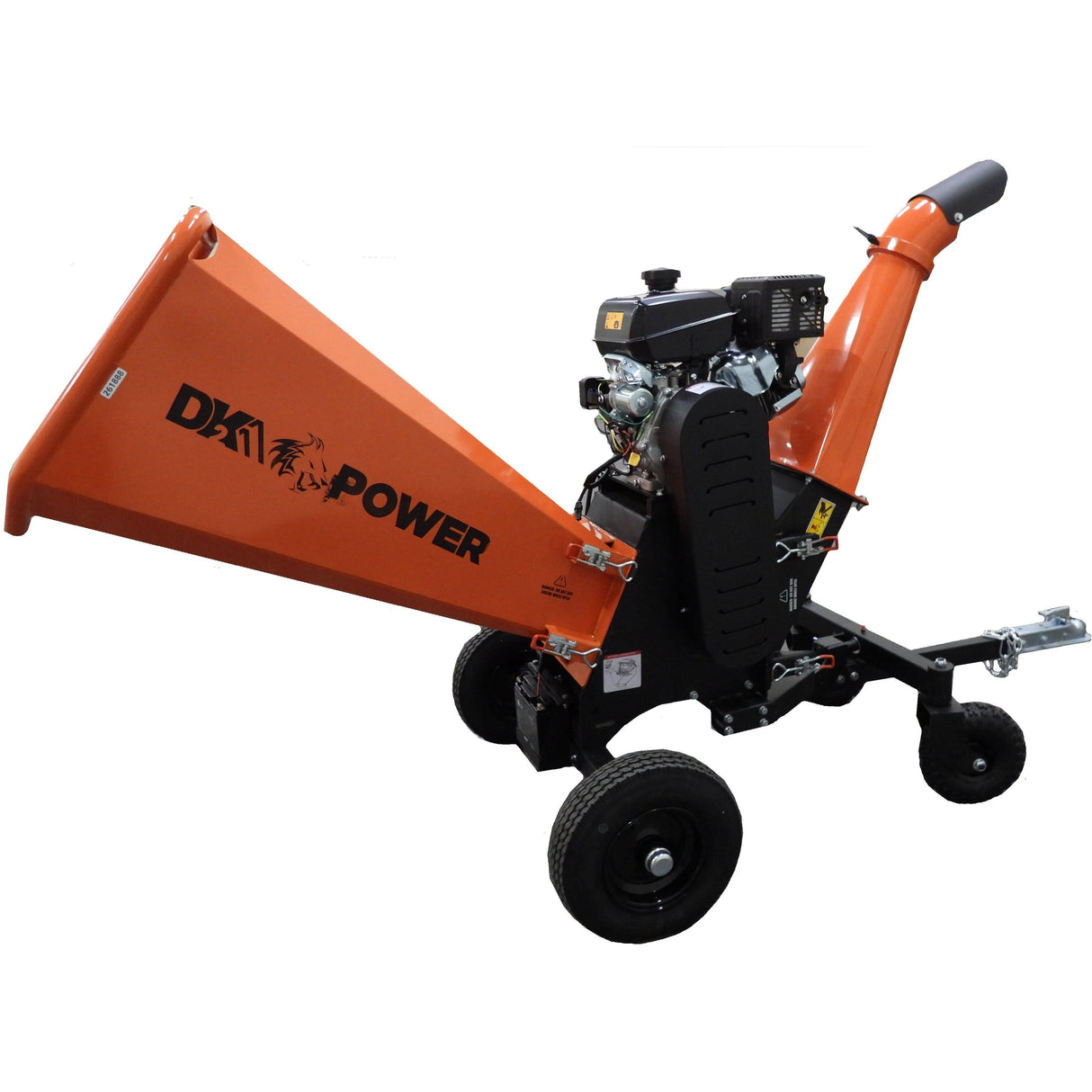 DK2 6 Inch Wood Chipper - 14 HP Kohler Engine Electric Start - Heavy Duty Kinetic Cyclonic Chipper Shredder
