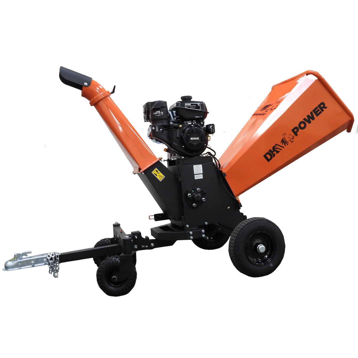 DK2 6 Inch Wood Chipper - 14 HP Kohler Engine Electric Start - Heavy Duty Kinetic Cyclonic Chipper Shredder