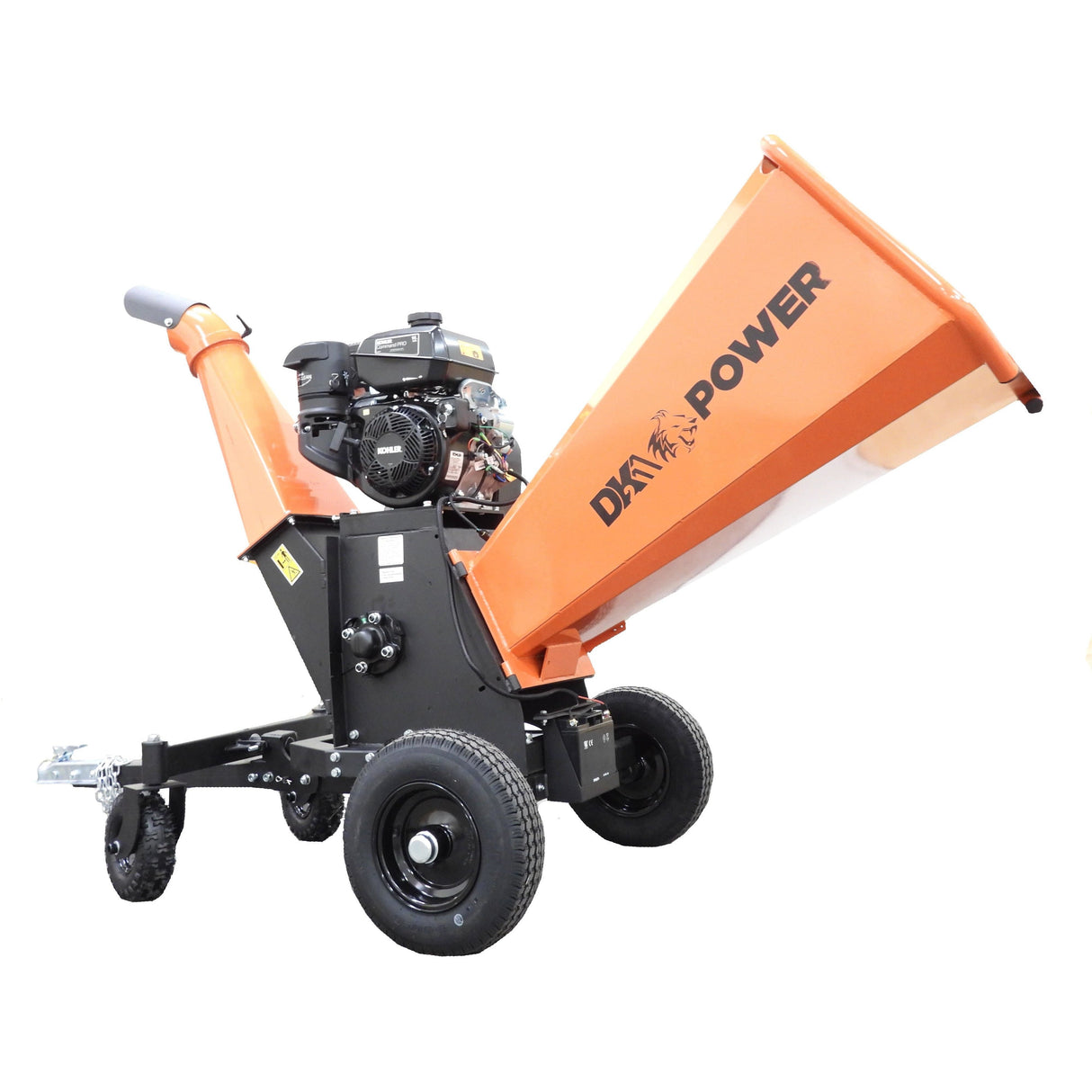 DK2 6 Inch Wood Chipper - 14 HP Kohler Engine Electric Start - Heavy Duty Kinetic Cyclonic Chipper Shredder