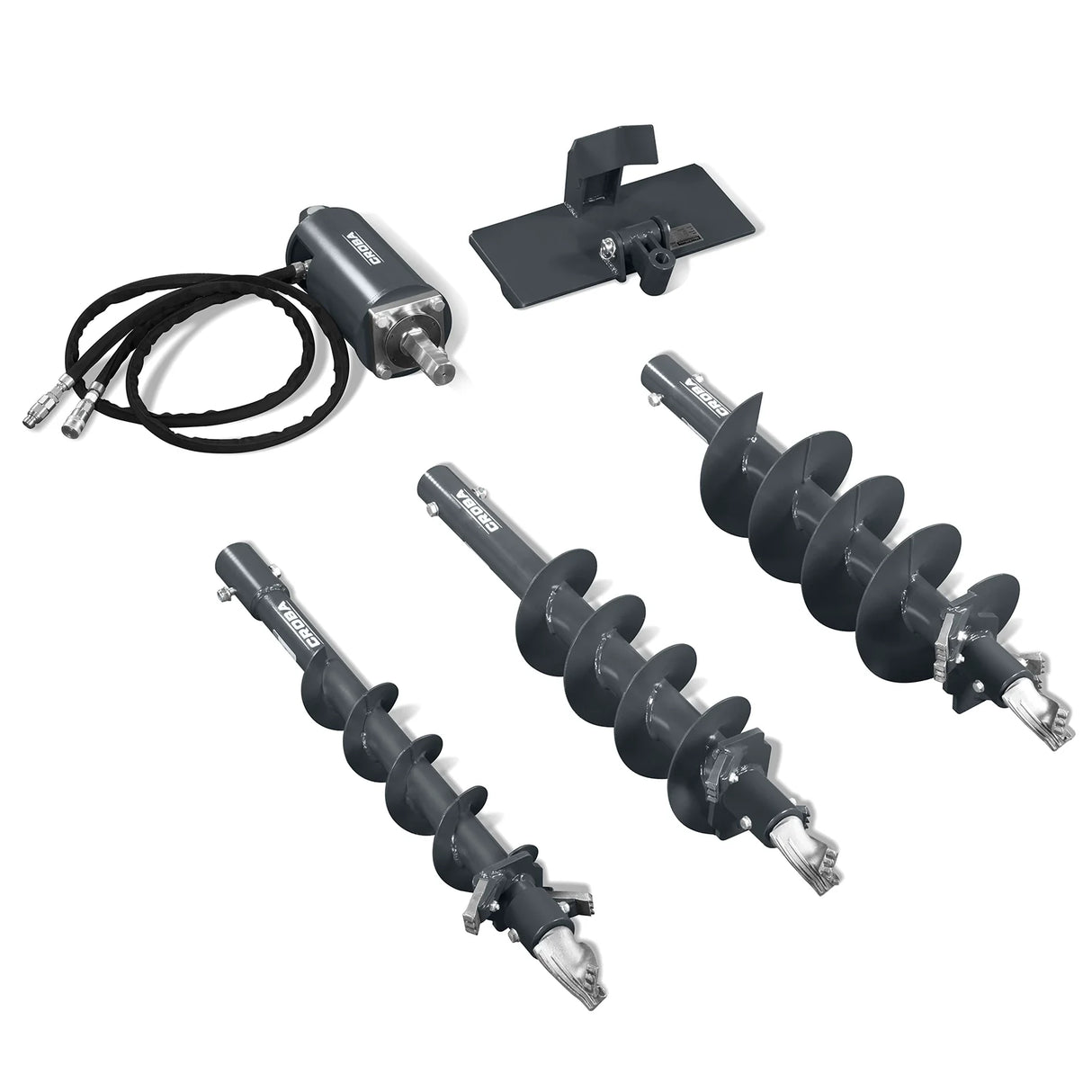 Mini Skid Steer Drive Auger with 6" ,  9" ,  12" Dia. Auger Bits