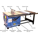 Oliver Machinery 14” 3 Phase 7.5 HP Professional Heavy-Duty Table Saw with 52” Rails - 4065.002
