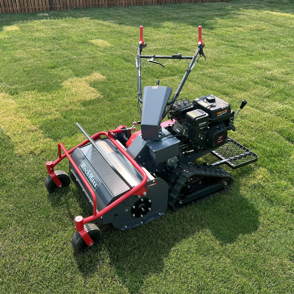 MechMaxx 27" Walk Behind Flail Mower,  10HP 302cc,  Self-Propelled,  Tracked,  Electric Start,  SFM27T