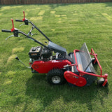MechMaxx 27" Walk Behind Flail Mower,  10HP 302cc,  Self-Propelled,  Wheeled,  Electric Start,  SFM27W
