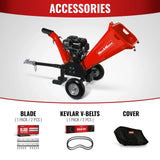 MechMaxx 5 inch E-start ZONSEN 459cc Gasoline Engine Powered Wood Chipper ,  GS1500