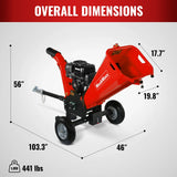 MechMaxx 5 inch E-start ZONSEN 459cc Gasoline Engine Powered Wood Chipper ,  GS1500