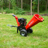 MechMaxx 4 inch DUCAR 212cc 7hp Gas Engine Powered Wood Chipper with Towbar,  GS650