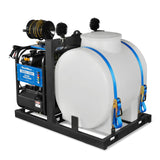 4000 PSI 4 GPM KOHLER E-Start Engine Hot Water Pressure Washer Skid Mounted with 175 Gal Tank,  HPW40KT