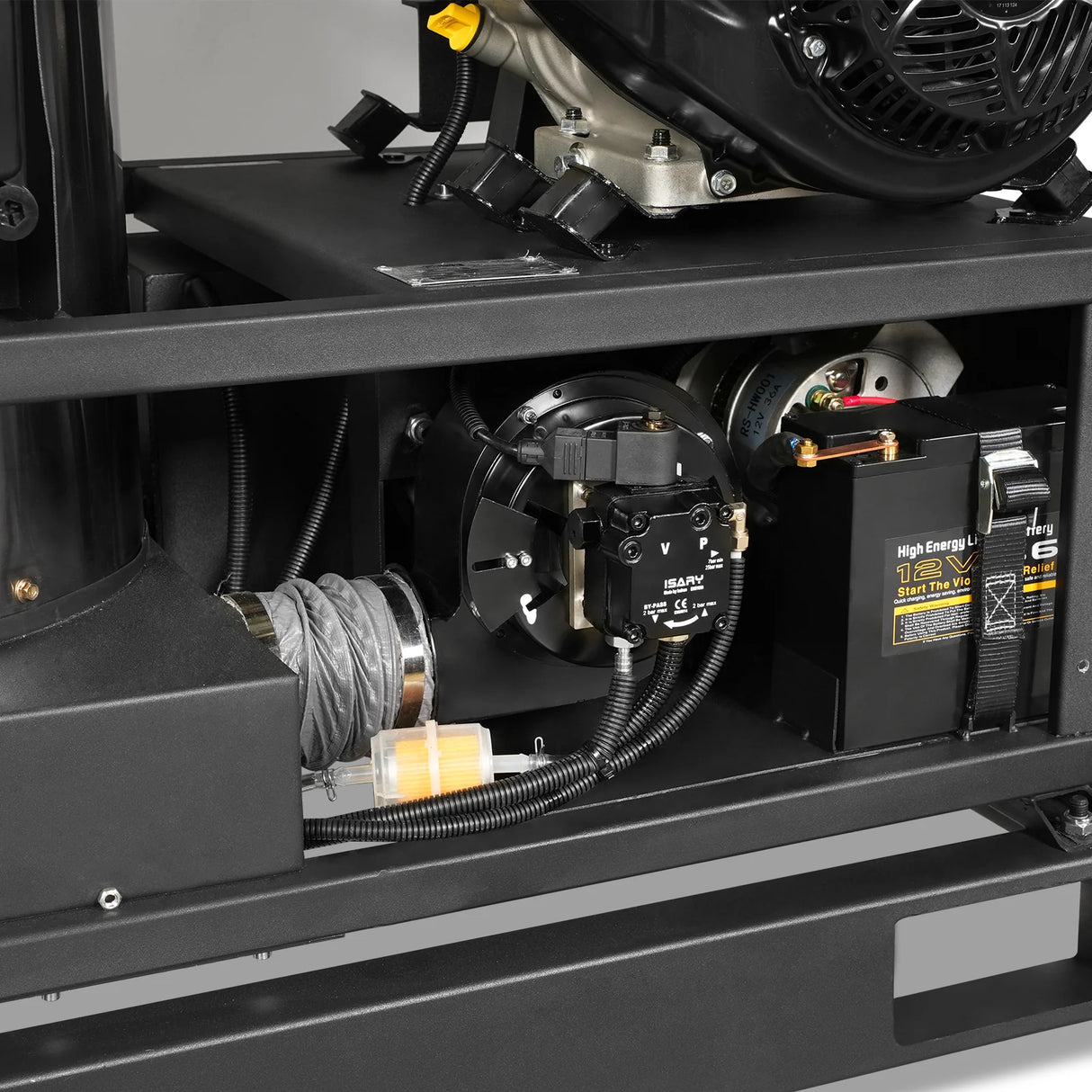 4000 PSI 4 GPM KOHLER E-Start Engine Hot Water Pressure Washer Skid Mounted with 175 Gal Tank,  HPW40KT