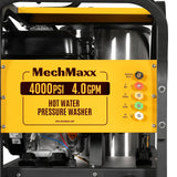 4000 PSI 4 GPM ZONSEN E-Start Engine Hot Water Pressure Washer with Hose Reel,  HPW40D