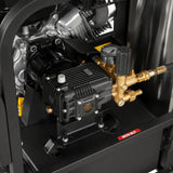 4000 PSI 4 GPM ZONSEN E-Start Engine Hot Water Pressure Washer with Hose Reel,  HPW40D