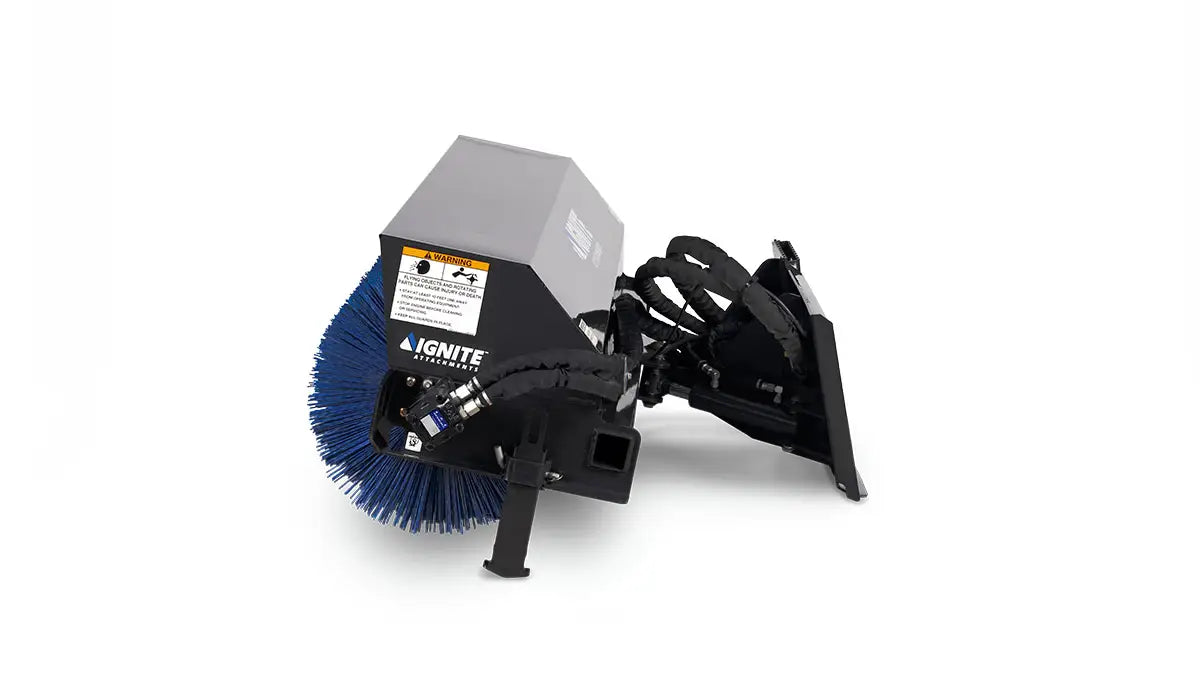 Ignite Attachments 84 in Skid Steer Hydraulic Angle Broom