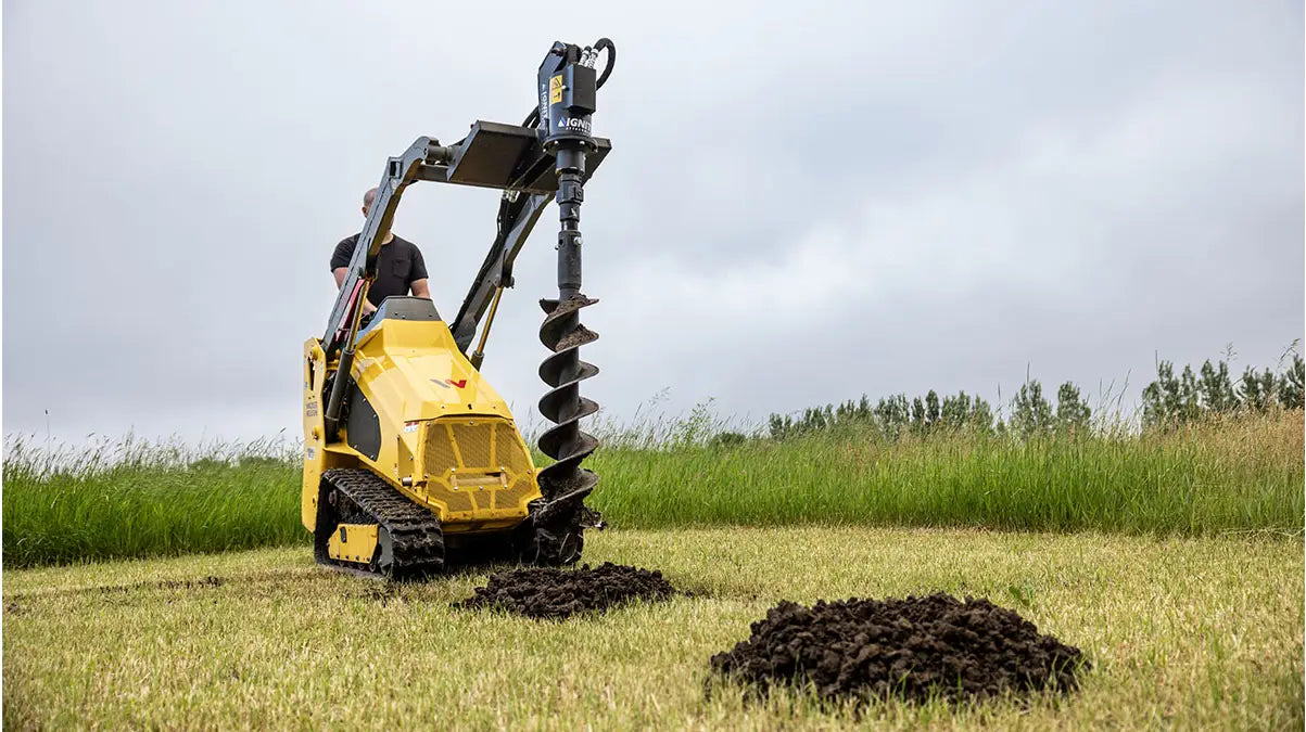 Ignite Attachments 24 in Mini Skid Steer Auger Drive 100PH