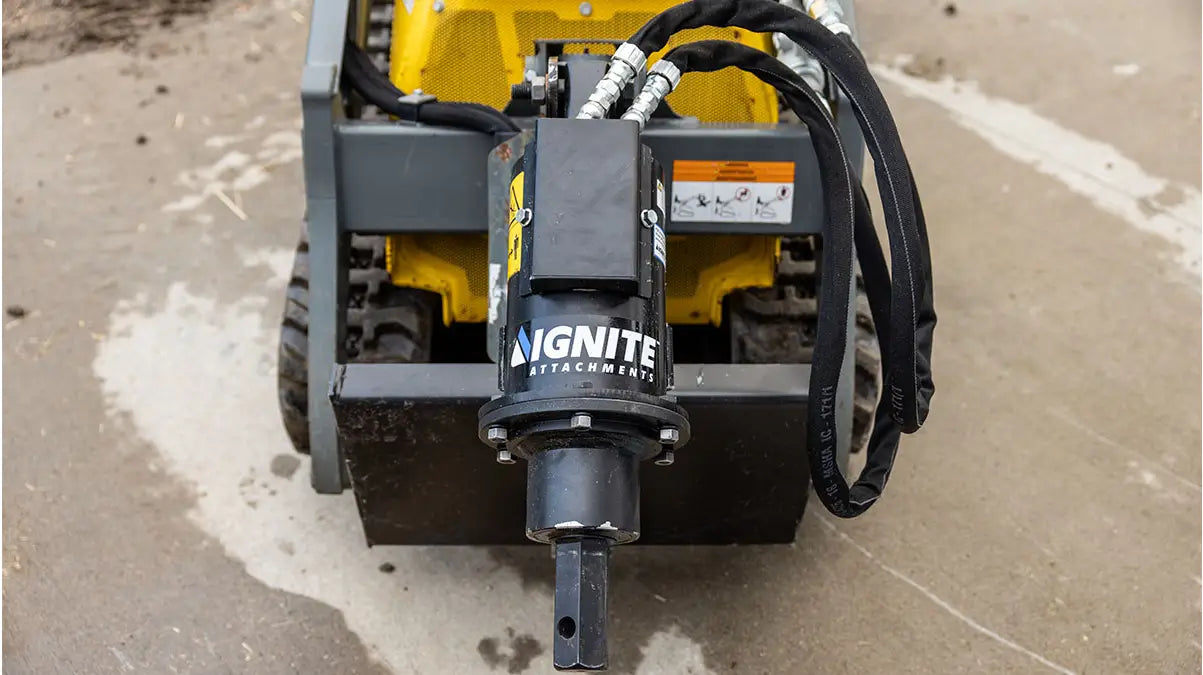 Ignite Attachments 24 in Mini Skid Steer Auger Drive 100PH