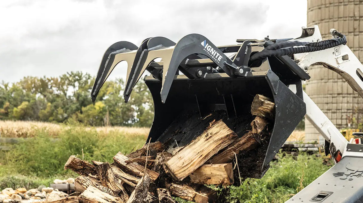 Ignite Attachments 36 in Mini Skid Steer Bucket Grapple