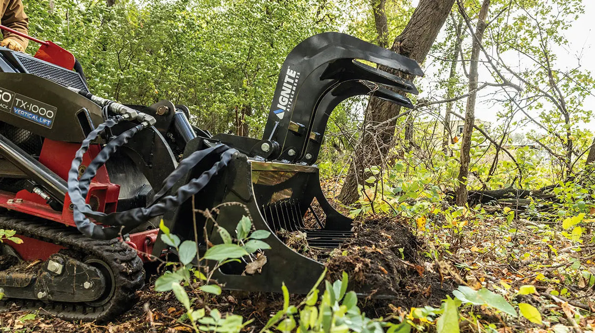 Ignite Attachments 44 in Mini Skid Steer Rock Grapple