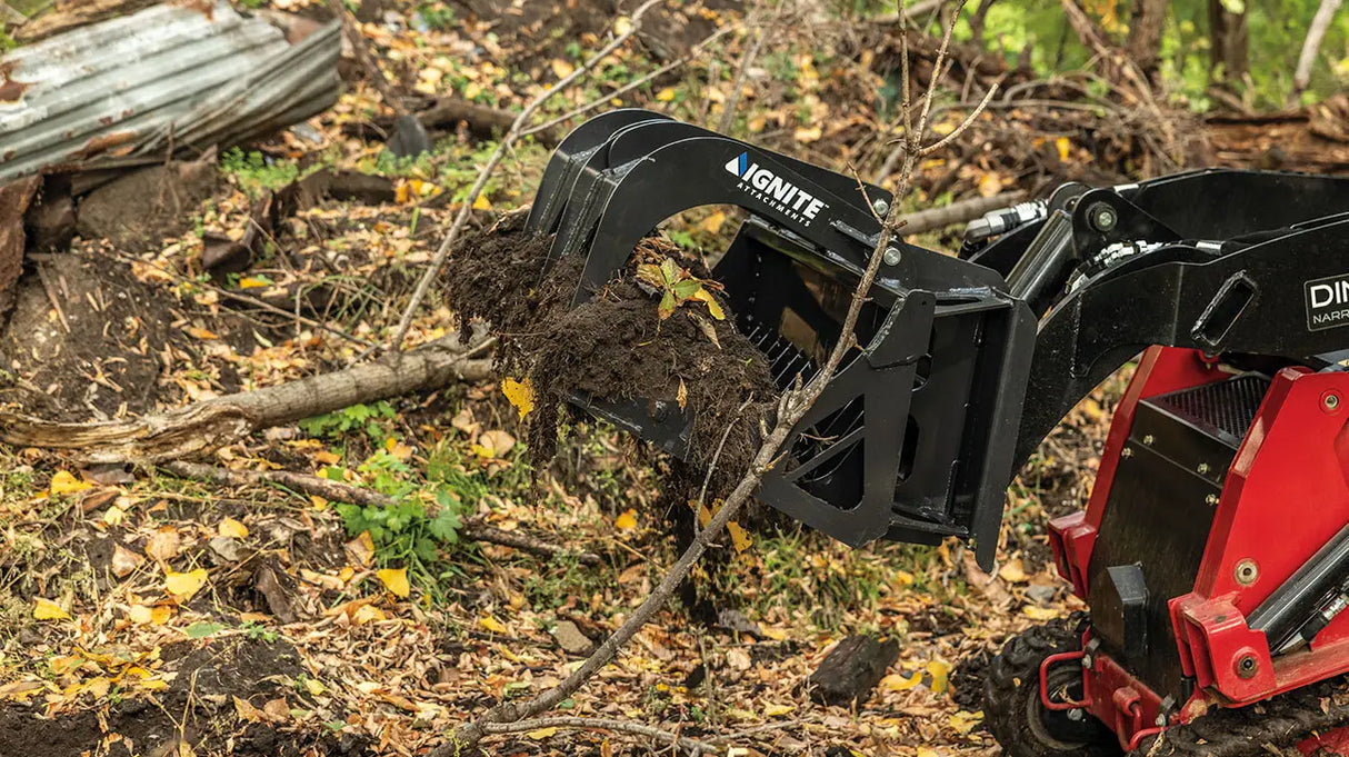 Ignite Attachments 44 in Mini Skid Steer Rock Grapple