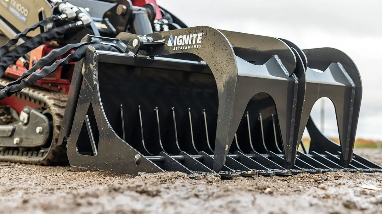 Ignite Attachments 44 in Mini Skid Steer Rock Grapple