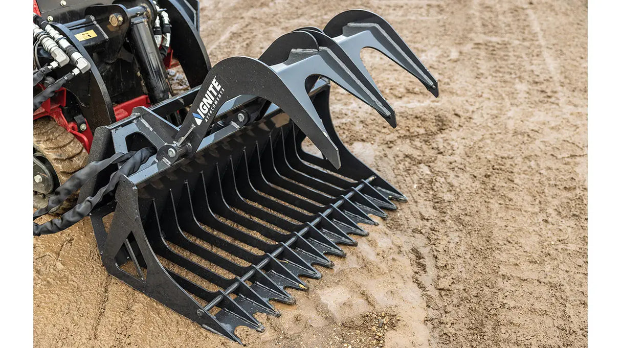 Ignite Attachments 44 in Mini Skid Steer Rock Grapple