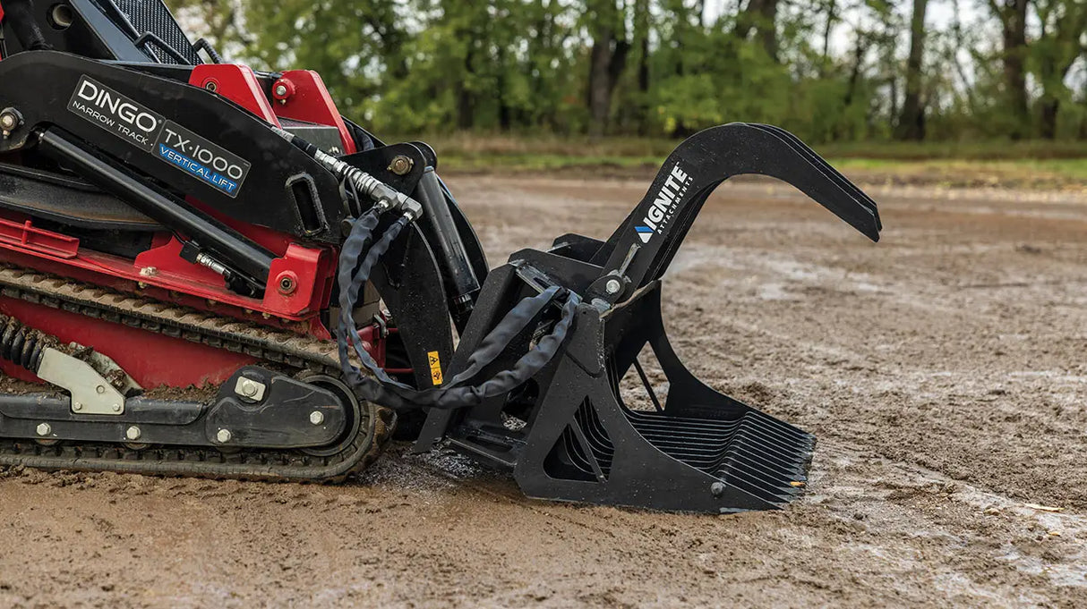 Ignite Attachments 36 in Mini Skid Steer Rock Grapple