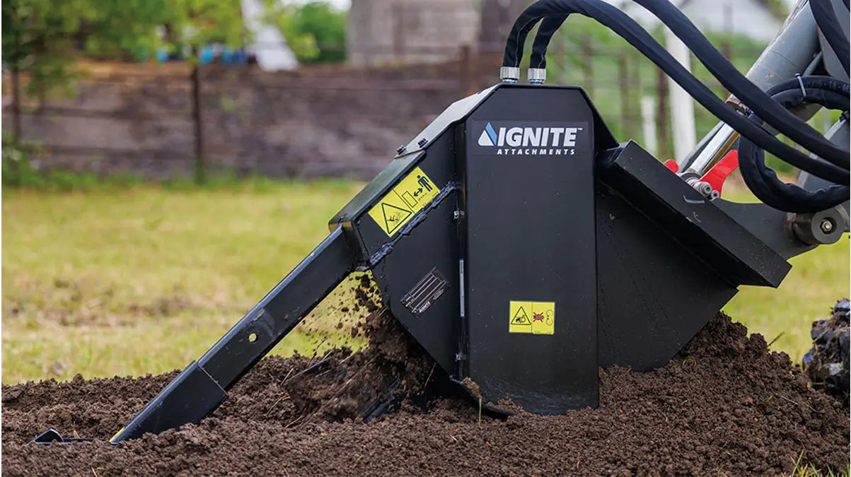 Ignite Attachments 36 x 4 in Mini Skid Steer Trencher