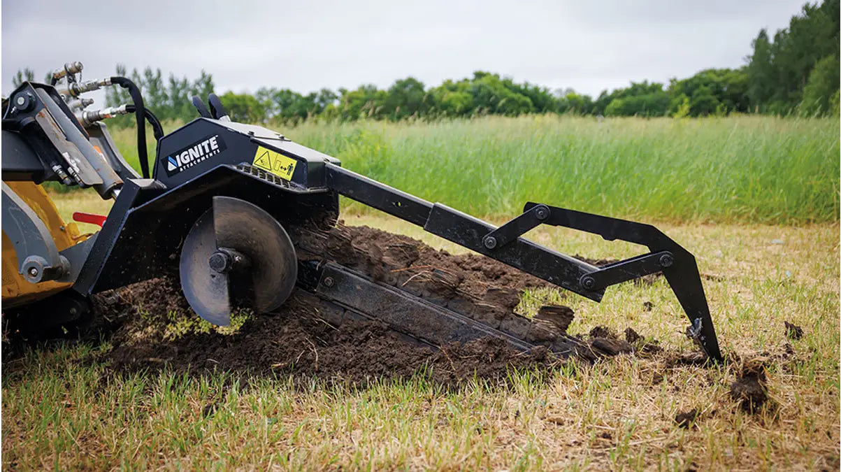 Ignite Attachments 36 x 4 in Mini Skid Steer Trencher