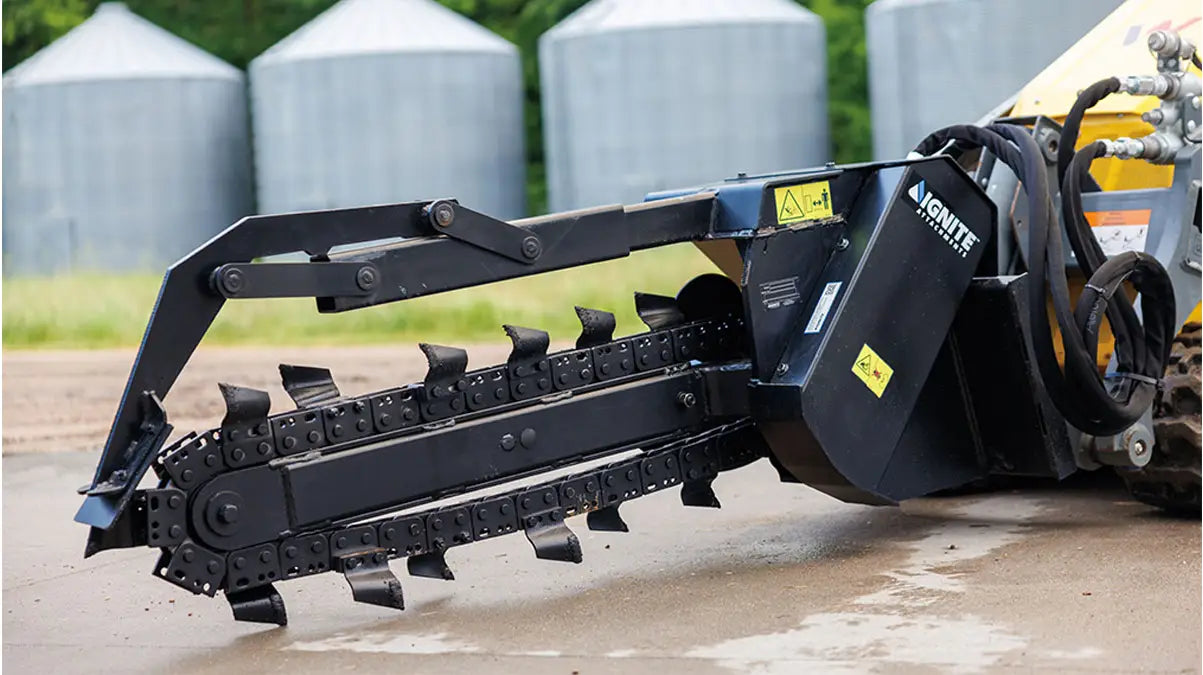 Ignite Attachments 36 x 4 in Mini Skid Steer Trencher
