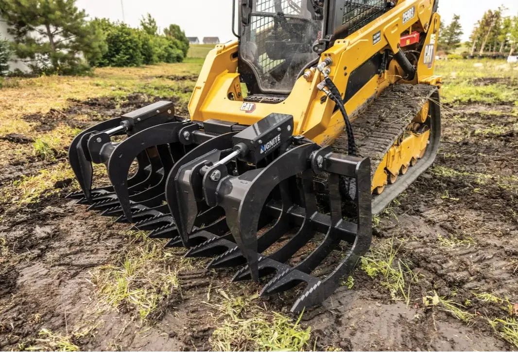 Ignite Attachments 74.6 in Skid Steer Root Grapple