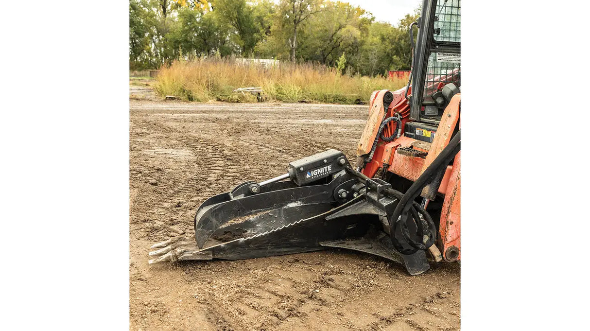 Ignite Attachments 46.6 in Skid Steer Stump Bucket Grapple