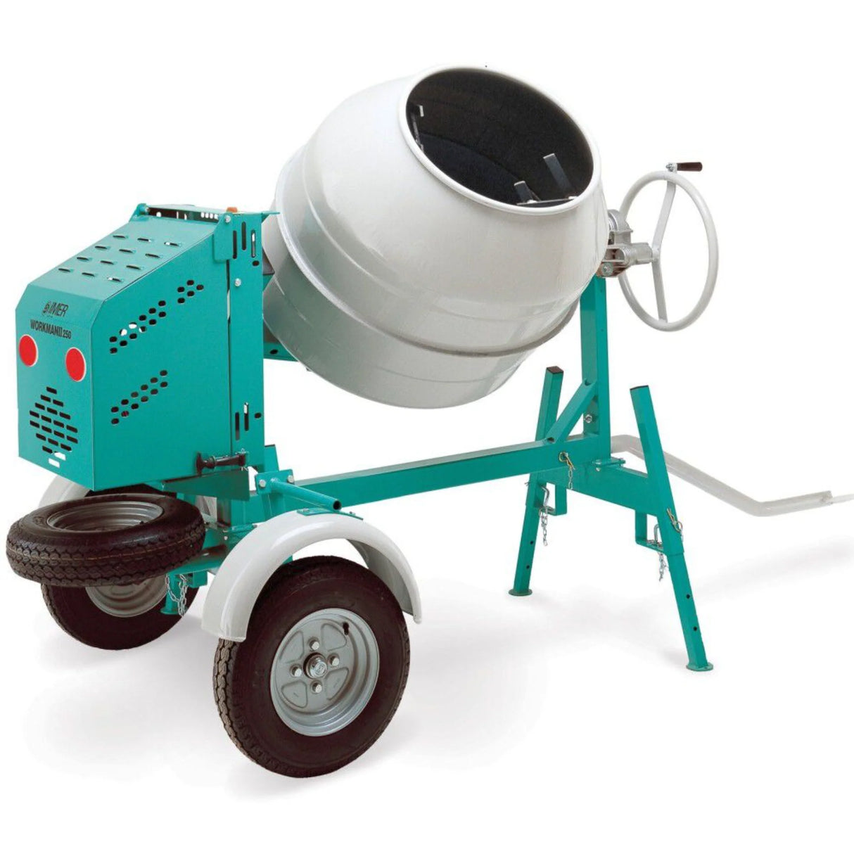 IMER Workman II 12 cu ft 5.5 HP Honda GX160 Towable Concrete Multi-Mixer 350