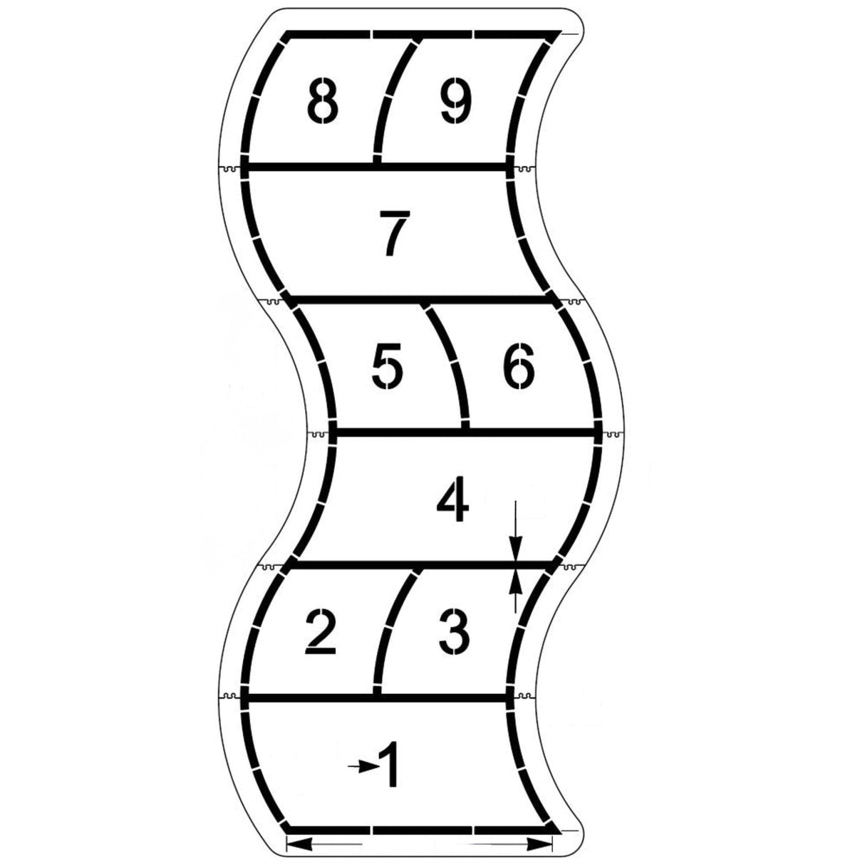 Newstripe Accessible Playground Hopscotch Stencil