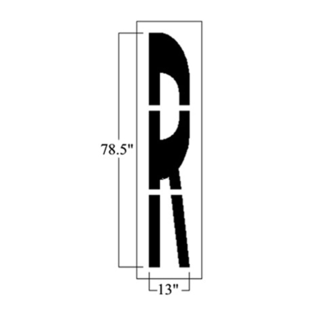 Newstripe Federal Railroad Crossing R Stencil
