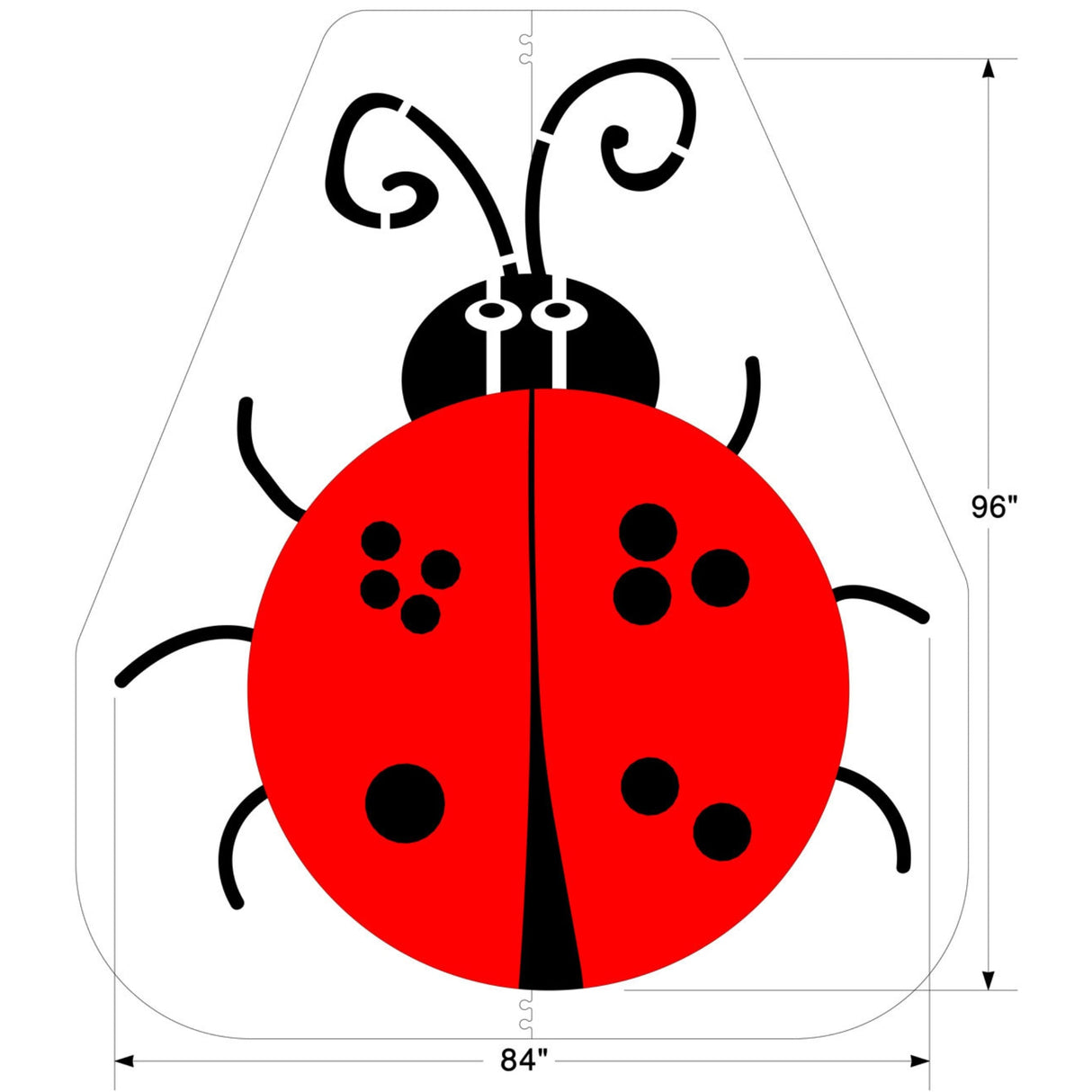 Newstripe Ladybug Four Square Game Stencil
