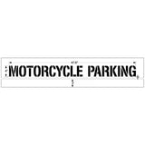 Newstripe 4 in MOTORCYCLE PARKING Stencil