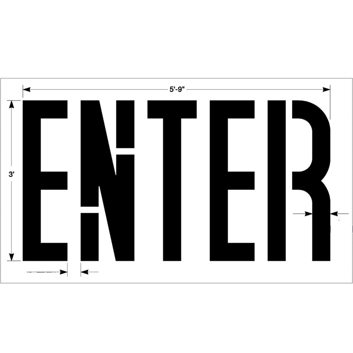 Newstripe Walmart 36 Inch ENTER Stencil