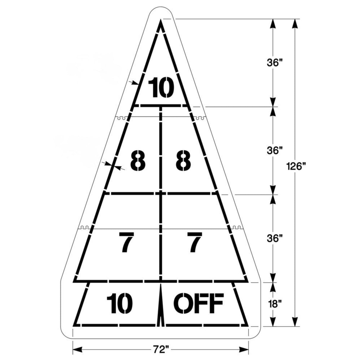 Newstripe Shuffleboard Stencil