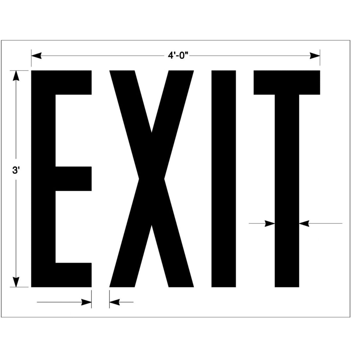 Newstripe Walmart 36 Inch EXIT Stencil