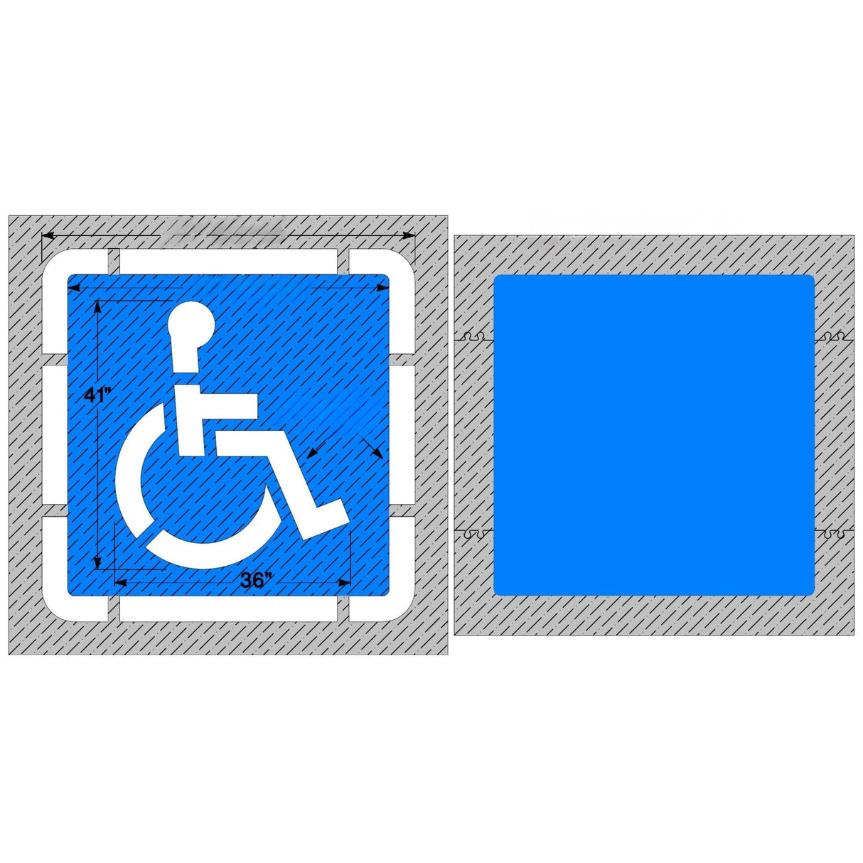 Newstripe Federal Handicap Stencil with Border and Background