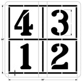 Newstripe Four Square Game Stencil