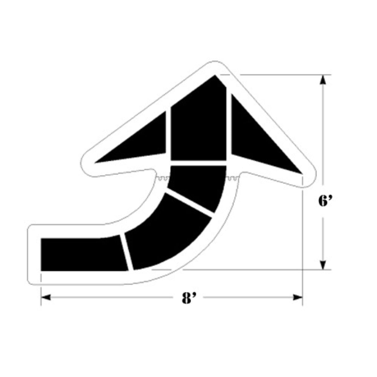 Newstripe Walmart Solid Curve Arrow
