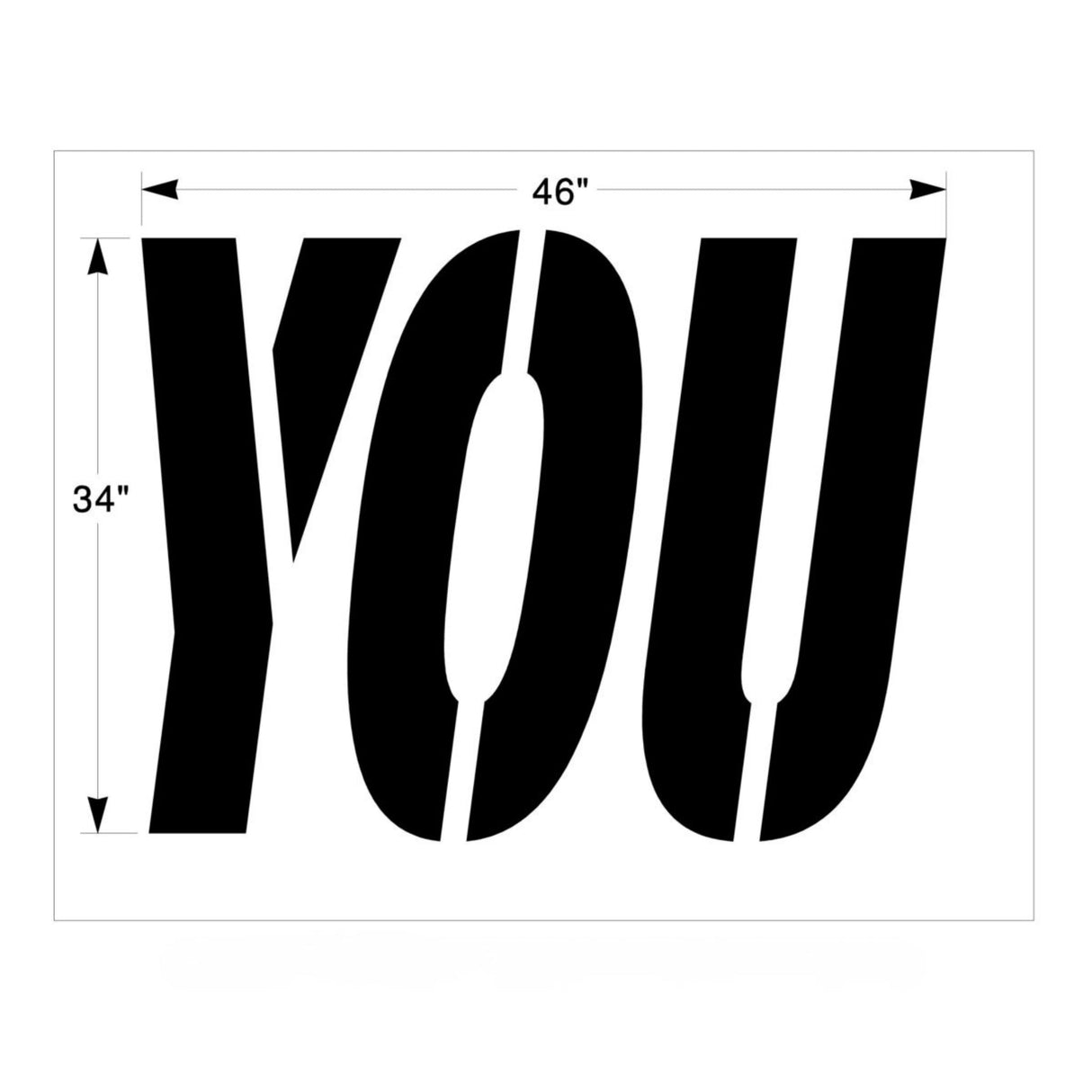 Newstripe McDonalds 34 Inch YOU Stencil