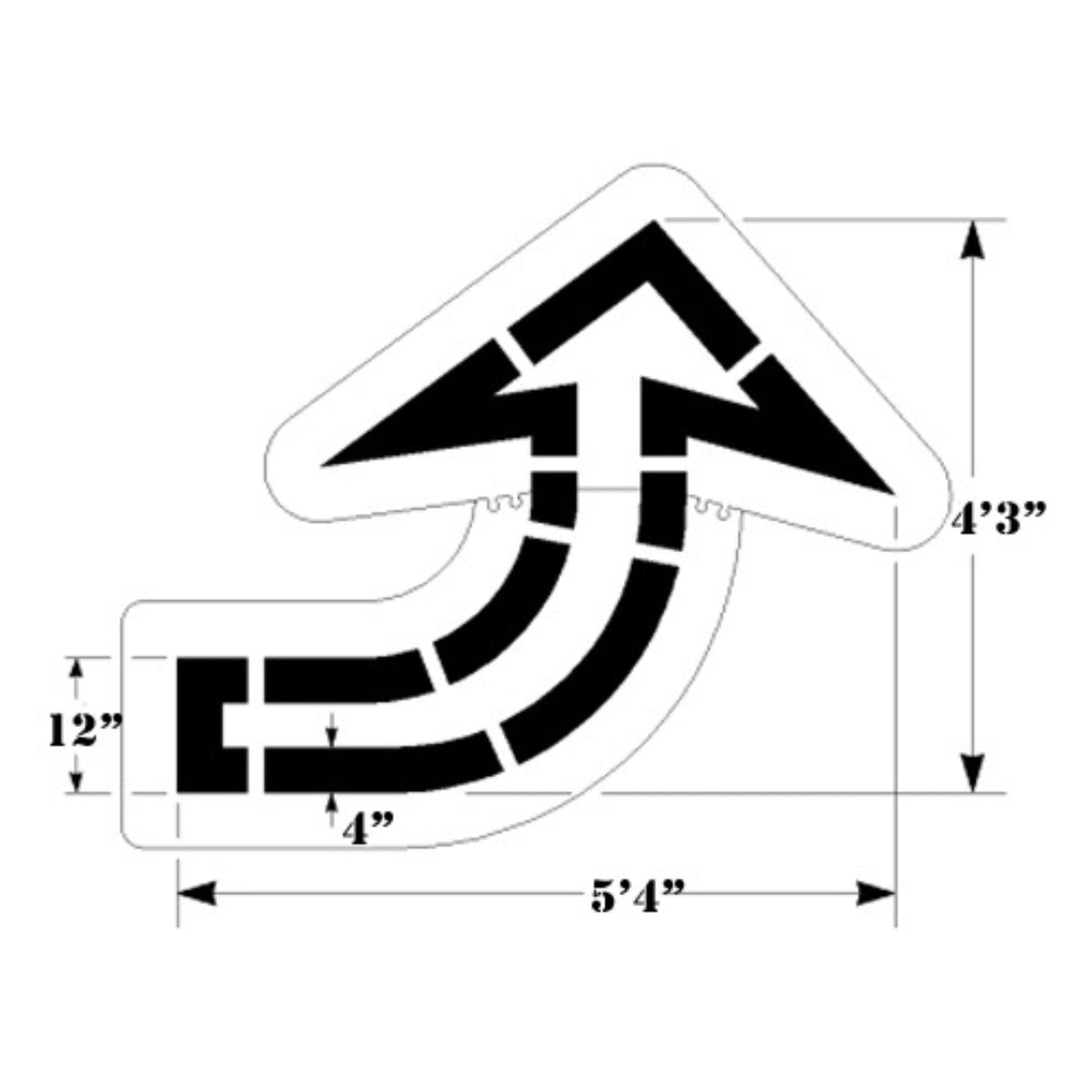 Newstripe Walmart Open Curve Arrow