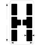 Newstripe 72 in Block Individual Letter Stencil
