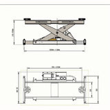 Katool KT-4M110PA 11,000 lb 4-Post Alignment Lift with 7,000 lb Rolling Jack