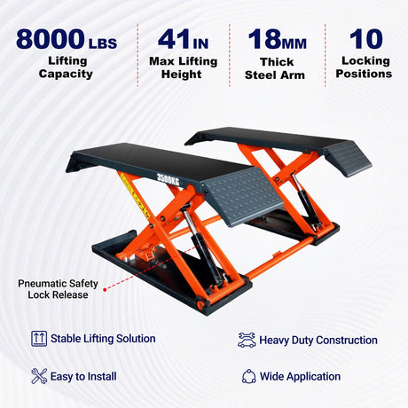 Key features of the Katool KT-X80 mid-rise scissor lift