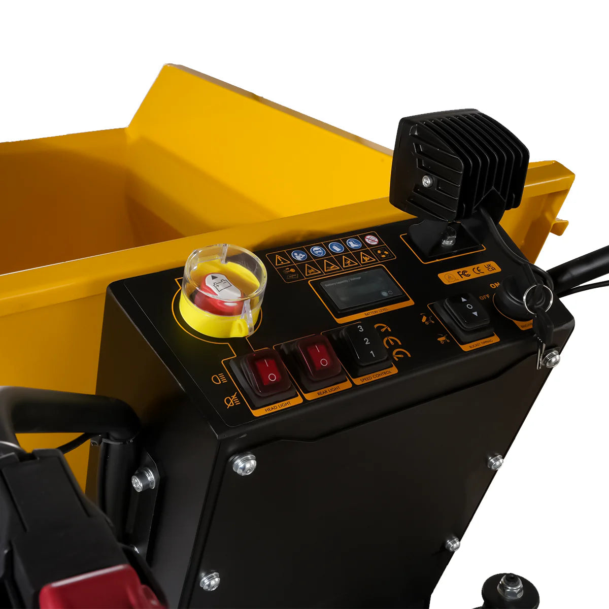 MechMaxx 1100lb Loading 1000W DC Motor 48V Battery Powered Hydraulic Tipping Dump Cart,  EH50