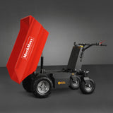 MechMaxx 1100lb Loading 1000W DC Motor 48V Battery Powered Hydraulic Tipping Dump Cart,  EH50