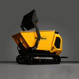 MechMaxx 1800lb 420cc  E-start Gas Engine Stand-ON Hydraulic Track Dumper with Self-Loading ,  T80